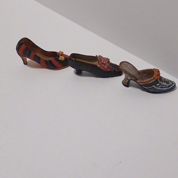 3 Vintage Miniature Shoes Dress Shoe Pump Heel - Picture 10 of 15